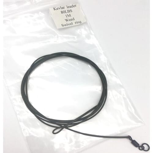 1M Carp Fishing lead Leader Line Mono/Braided/Fluorocarbon/Nylon With Easy Clip QC Swivel lead core leader hooklink line