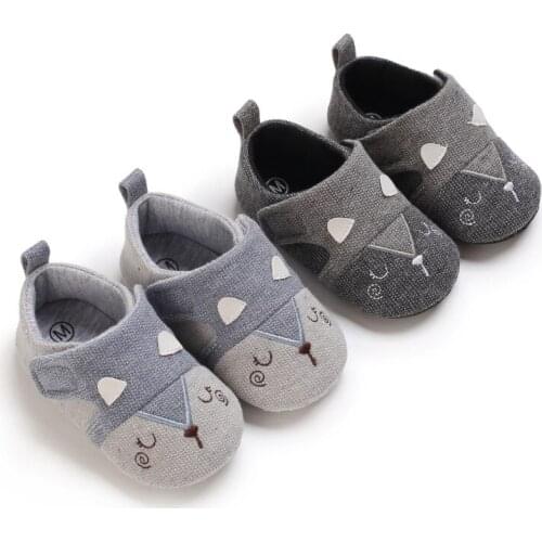 0-18M Newborn Baby Boys Girls Slippers Soft Sole Non Skid Crib House Shoes Cute Animal Spring Autumn First Walker Crib Shoes