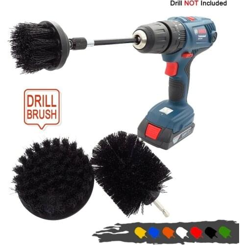 Free shipping 4pcs Drill Brush Set Tile Grout Power Scrubber Cleaner Spin Tub Shower Wall Car cleaning tools