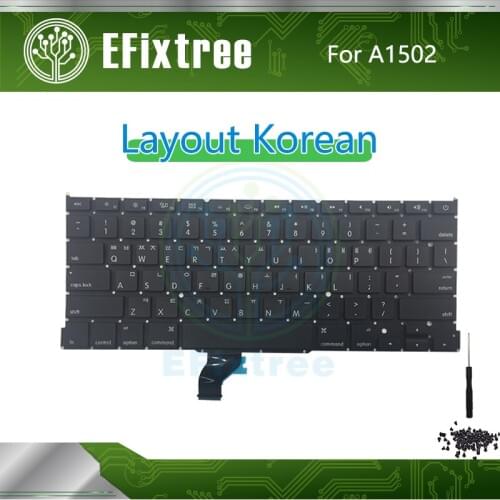 New A1502 Keyboard Korean For Macbook Pro Retina 13" A1502 Layout Backlight Screw Screwdriver 2013-2015 EMC 2678 2875 2835
