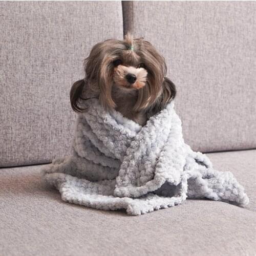 Small Size Cat Dog Blanket Soft Cozy Kennel Mat Pet Dog House Blanket Pad for Small Medium Pets Multifunctional Knee Blanket