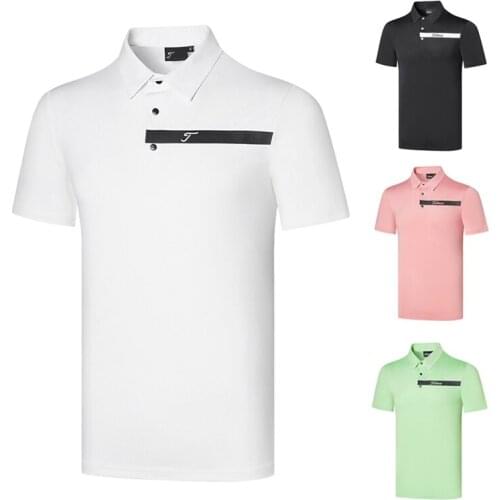Golf Clothing Mens Short-Sleeved Sports and Leisure Breathable PoloT-Shirt Tops Summer New Style Anti-Pilling High Quality