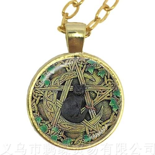 The Animal Necklace 25mm Round Glass Dome Cat Pattern Series Sweaterchain Cat Lover Creative Gift Can Customize Your Beloved Pet