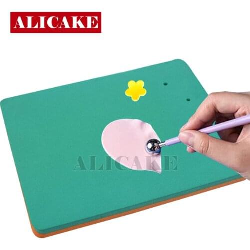 Fondant Foam Pad 5 Holes Pastry Silicone Sponge Mat Sugar Flower Chocolate Clay Modelling Cake Decoration Tools Drying Tray