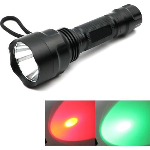 T6 Q5 L2 LED White Green Red Light C8 Flashlight Outdoor Hiking Camping Fishing flash light Hunting Torch lamp lanterna
