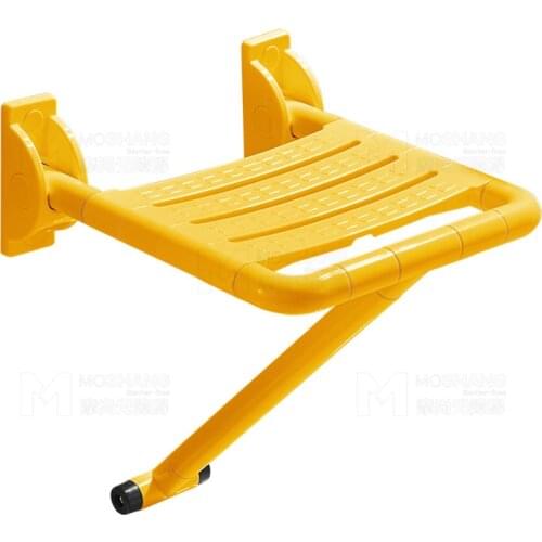 High strength stainless steel shower chair wall hanging folding bathing aids non-slip seat board bath stool for the elderly