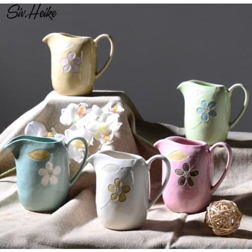 Japanese Style Minimalist Milk Jugs Milk Pitcher Latte Art Modern Creative Milk Jugs Espresso Cup Pot A Lait Coffeeware BC50NG