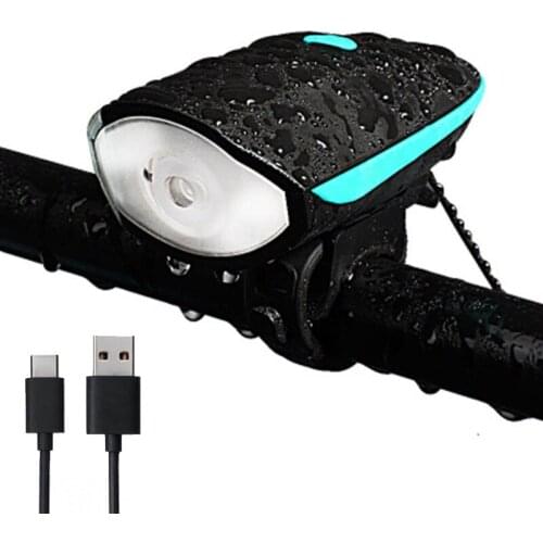 2 IN 1 LED Bike Light With electric Bell Super Bright Bicycle Headlight Light Rechargeable Bike Lights for Cycling Lover