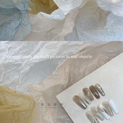 3PC/set Nail art ins wind photo props crumpled paper background pad playing board ornaments holding jewelry shooting artifact