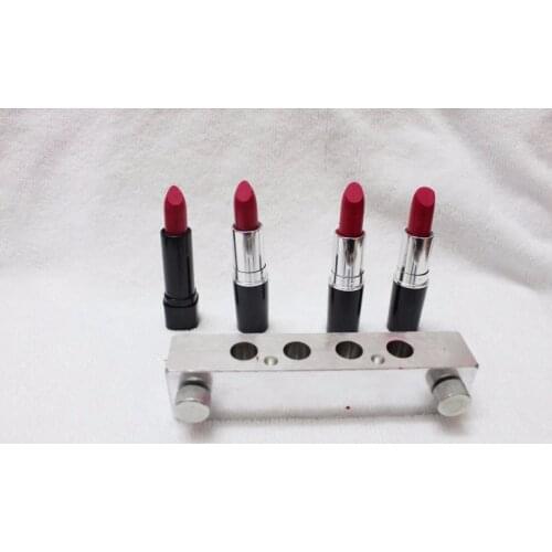 4 Cavities Aluminum Lipstick Mold ,Dly Water Drop Four Cavity Aluminum Lipstick Mould 12.1Mm