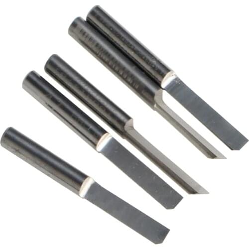 5pcs 4*17mm Engraving Bits Half Straight Cutters With High Precision Engraving Tools
