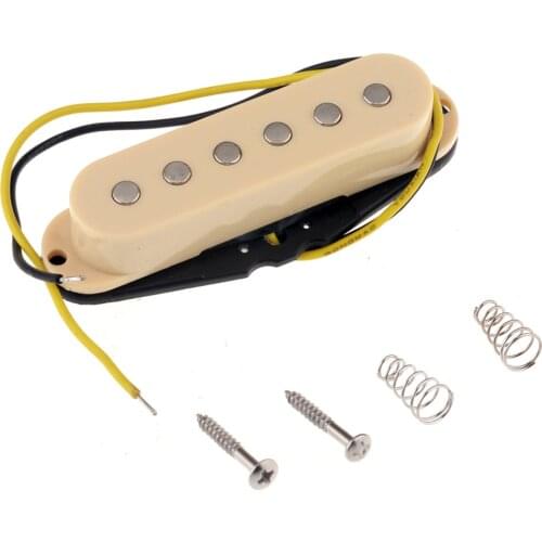 Musiclily 50mm Guitar Single coil Middle Pickup for Strat or Squier Style, Cream