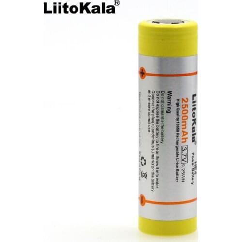 6PCS 18650 Battery 100% Originally 3.7V DBHE418650 2500mAh 25A Discharging Rechargeable Battery electric flashlight tool