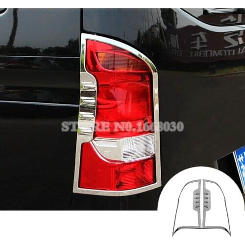 ABS Chrome Rear Tail Light Lamp Cover 2pcs For Mercedes Benz Vito 2014-2018 Car accesories interior Car decoration