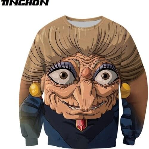 Anime Studio Ghibli Sweatshirt Totoro 3D Printed For Men/Women Harajuku Long sleeve sweatshirt spirited away Casual Pullover WY3