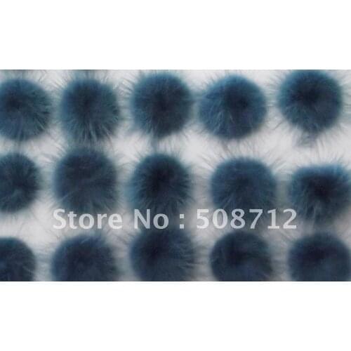 Free shipping!!!!500pcs mink fur ball embellishment sew trim for DIY craft hair accessory 30mm blackish green