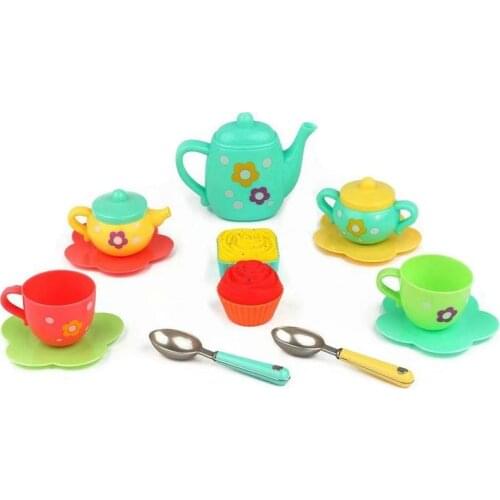 Childrens afternoon teapot, teacup, tea set, girls kitchen family toy set, 3-6-year-old birthday gift