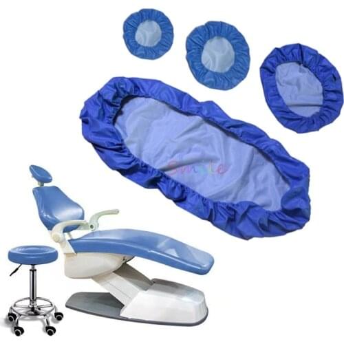 4pcs/set Dental Chair Seat Cover Elastic Fabric Washable Dustproof Dental Chair Cover Dentist Cover Protector