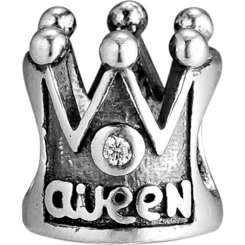 CKK Crown in my heart Charm Bead Charms Fit Original Bracelets sterling silver jewelry women DIY Beads for Jewelry Making