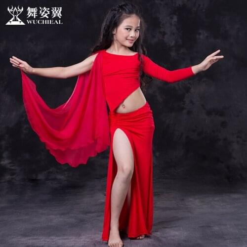 Dance Wing Childrens Practice Wear 2018 New Lianxifumodaier Cotton Skirt Set RT110
