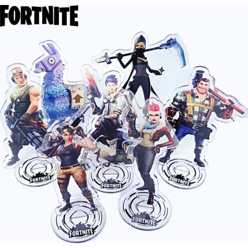 Hot 21cm Original Fortnite Game Peripheral Acrylic Figure Standing Card Anime Character Party Decoration Kids Gift Cosplay Doll