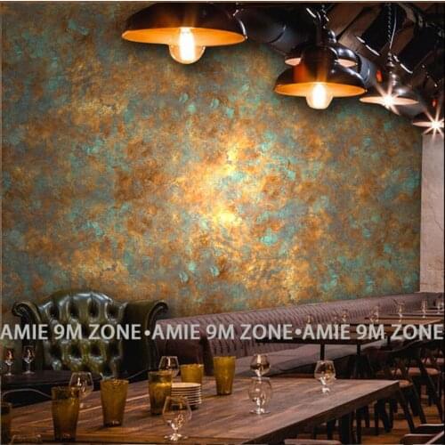 Tuya Art vintage industrial rust hand painting poster mural wallpaper for coffee bar restaurant wall-paper large