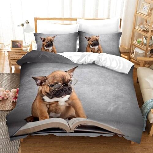 Dropshipping SINGLE only 1 Pillowcase Pattern Queen Size Bedding For Boys Duvet Cover Set Bedding Dog Swimming Water N09