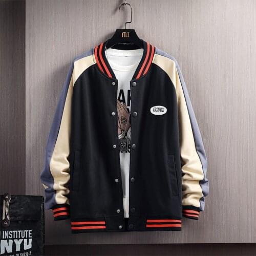 Men Patchwork Streetwear Bomber Jackets 2021 Autumn Mens Korean Fashions Harajuku Hip Hop Jackets Coats