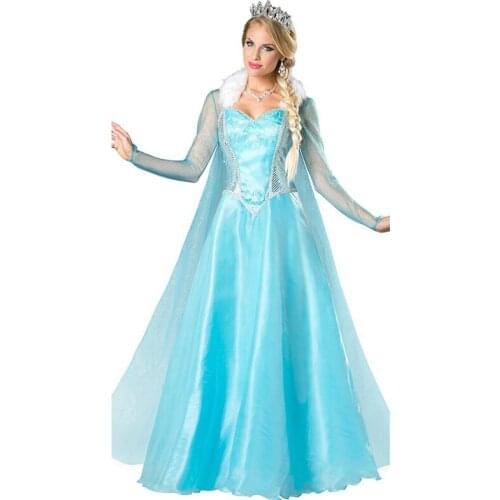 Princess Queen Girls Cosplay Costume Party Formal Dress Queen Dress Halloween Masquerade Costume Fairy for women