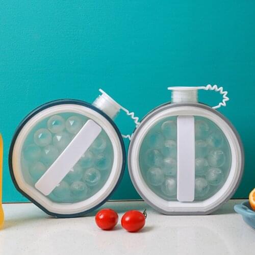 Portable Creative Ice Hockey Pot 2 In 1 Ice Ball Maker Cubic Container Household Tray Cube Mold Kettle Bar Kitchen Tool