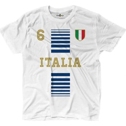 New 2019 Hot Summer Casual T-Shirt Printing Funny Rick Tee Shirts T-Shirt National Sporter Italy 6 Soccers European T Shirt