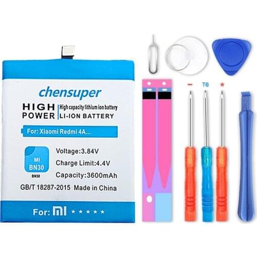 3600mAh chensuper BN30 New Replacement Mobile Phone Battery For Xiaomi Redmi 4A Battery Powerful Batteries