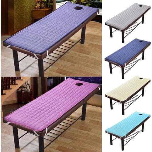 Solid Beauty Massage Table Bed Sheet Massage Sheet SPA Treatment Bed Sheet With Holes Body Care Non-slip Mattress