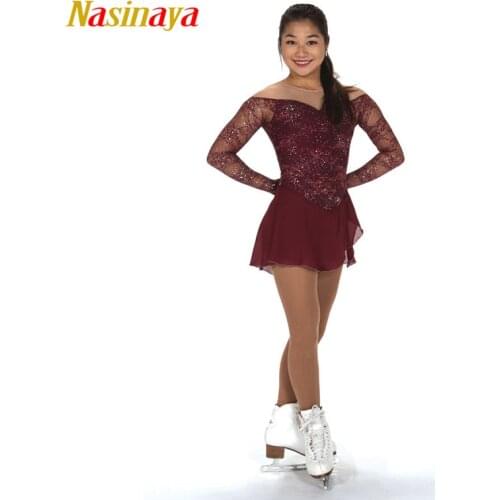 Nasinaya Figure Skating Dress Customized Competition Ice Skating Skirt for Girl Women Kids Patinaje Gymnastics Performance 250