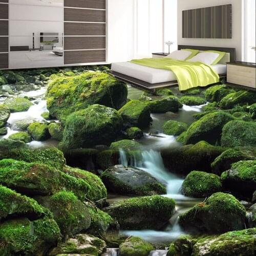 Custom 3D Photo Wallpaper Floor Murals Nature Landscape Living Room Bedroom Floor Decoration Mural Waterproof Papel De Parede
