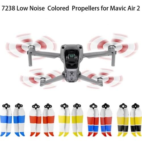 2 Pairs 7238 Low Noise Props Colorful 7238F Propellers For DJI Mavic Air 2 Drone Accessories
