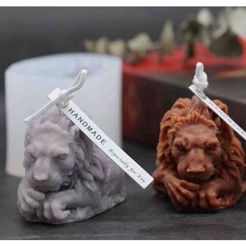 3D Silicone Lion Mold, Silicone Candle Mold, DIY Handmade Aromatherapy Candle Mold, Plaster Mold 10360150