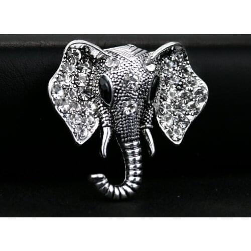 Vintage Corsage Cute Elephant Animal Brooch Diamond Proboscis Elephant Badge Pin Collar Scarf Backpack Decor Accessory Flag Pin