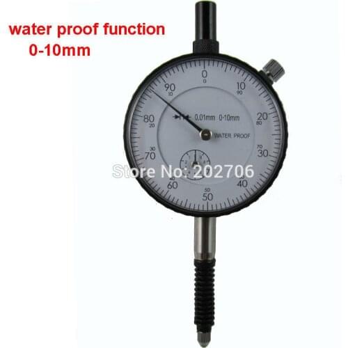 High quality 0-10mm 0.01mm water proof dial indicator dial gauge accuracy indicator tool with ear hook