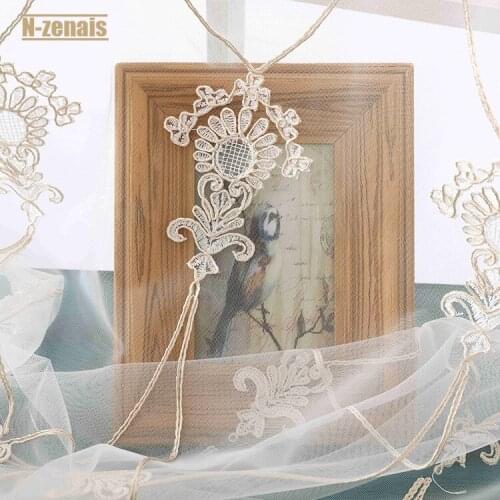 High-end Curtain Fabric with Embroidered White Window Screens for Living Room and Bedroom Milk Silk Curtains with Gauze Curtains