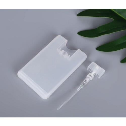 1 Pc 20ml Black&White Card Shape Perfume Spray Refillable Empty Bottle Flat Type Fine Mist Atomizer