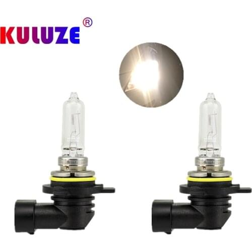 KULUZE 2 PCS 9012 HIR2LL 12V 55W PX22D Clear Car Lights Halogen Bulbs 3500K Auto Headlight Car Head Lamps