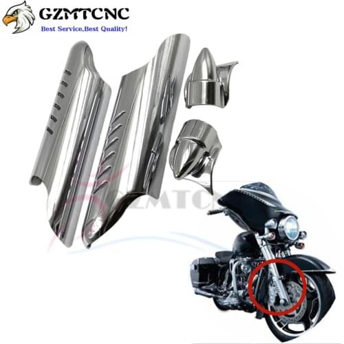 2X Lower Fork Leg Cover Guard Deflector Shield Protector for Harley Touring Tri Glide Ultra Classic 12-13 Road King Custom 04-06