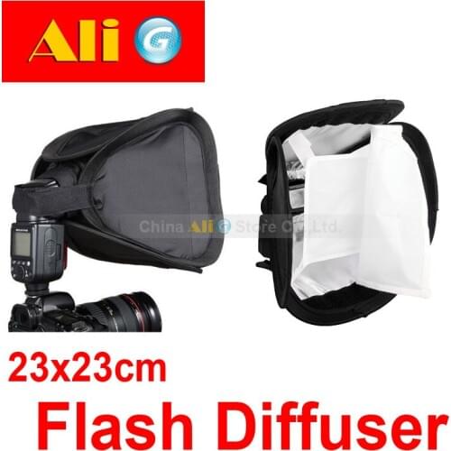 23 x 23cm) Camera Flash Light Diffuser Soft Box Fits for SB600 SB800 SB900 430EX 580EX YONGNUO YN-560 Softbox