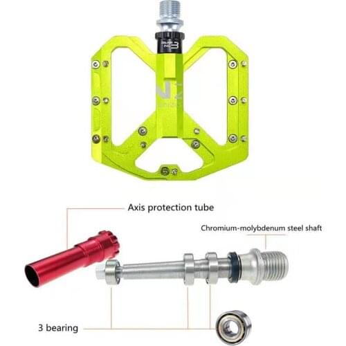 3 Sealed Chromium Bearings Aluminum Bicycle Pedal Non-Slip Platform bike pedals Flat for Mountain Road MTB Fixie Accessories