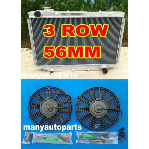 Aluminum radiator for Land cruiser HDJ80 HZJ80 1HZ/1HD 4.2L Diesel 1990-1997 MT with Two fans