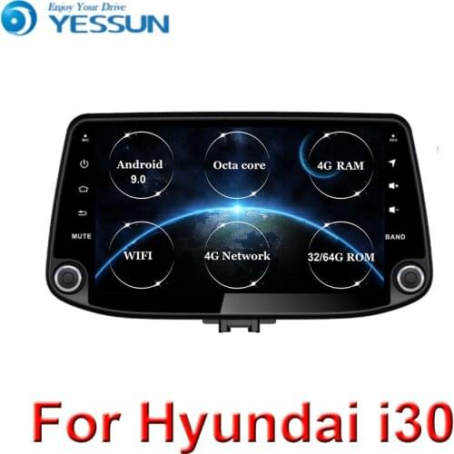 Octa Core 4G RAM Android 9.0 For Hyundai i30 2017 2018 2019 Car DVD Player Navigation GPS Radio SD MAP stereo Video head Unit