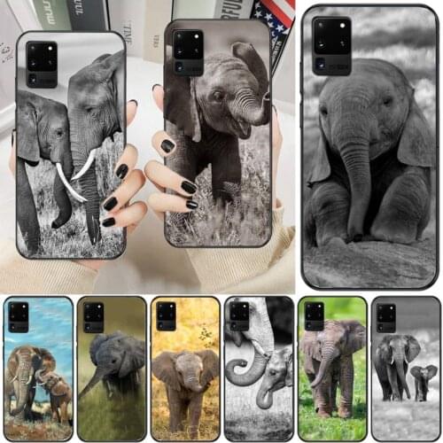 ZFGHSHYQ Mom And Baby Elephant Soft Cover Phone Case For Samsung A51 71 31 40 30s 21s S9 10 20 Plus Note9 10pro 20 20ultra