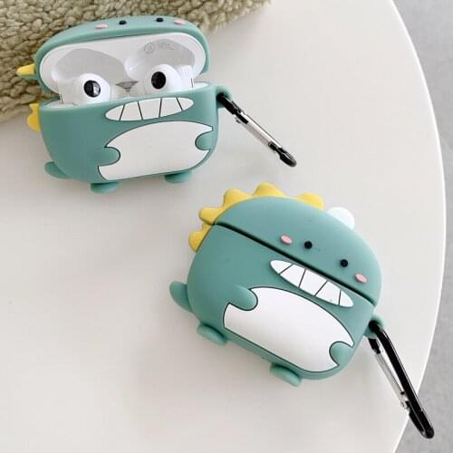 For Huawei FreeBuds Pro 3D Cute Cartoon Shying Dinosaur Earpods Case for Huawei FreeBuds 3 Wireless Earphone Cover Charging Box