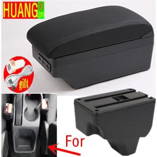 For Peugeot 2008 Armrest For Peugeot 208 Car Armrest box 2019 2020 2021 Retrofit parts Interior Storage box accessories USB LED